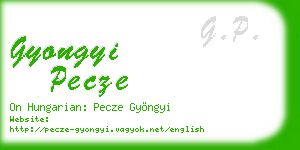 gyongyi pecze business card