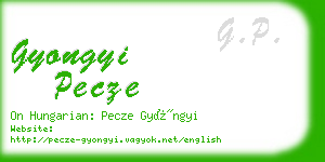 gyongyi pecze business card